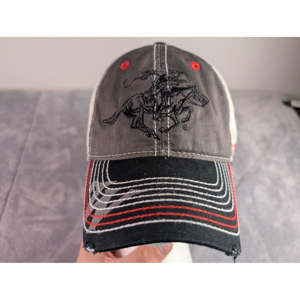 Winchester Repeating Arms Trucker Hat Mens Gray Black Mesh Snapback Cap EST 1866
